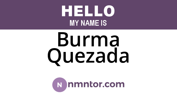 Burma Quezada