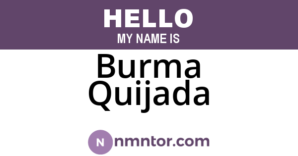 Burma Quijada