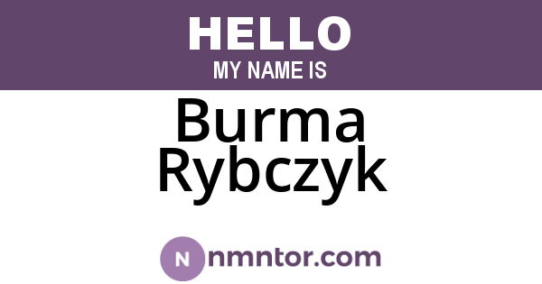 Burma Rybczyk