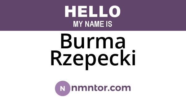 Burma Rzepecki
