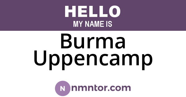 Burma Uppencamp
