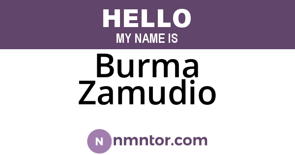 Burma Zamudio