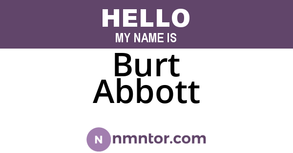 Burt Abbott