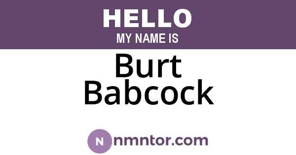 Burt Babcock