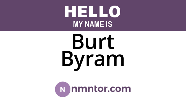 Burt Byram