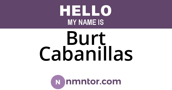 Burt Cabanillas