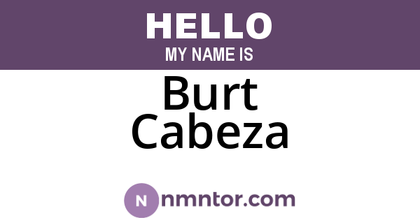 Burt Cabeza