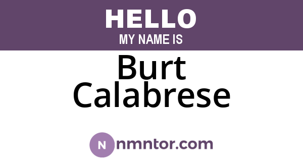 Burt Calabrese