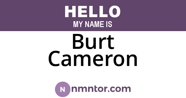 Burt Cameron