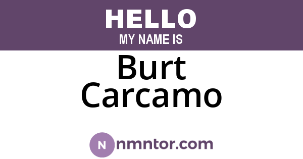Burt Carcamo