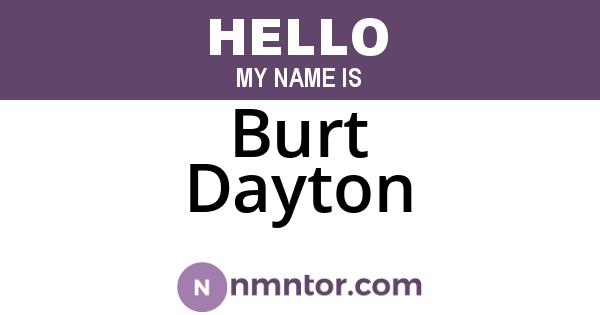 Burt Dayton