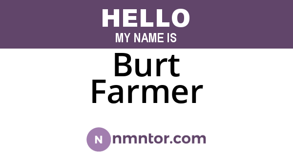 Burt Farmer
