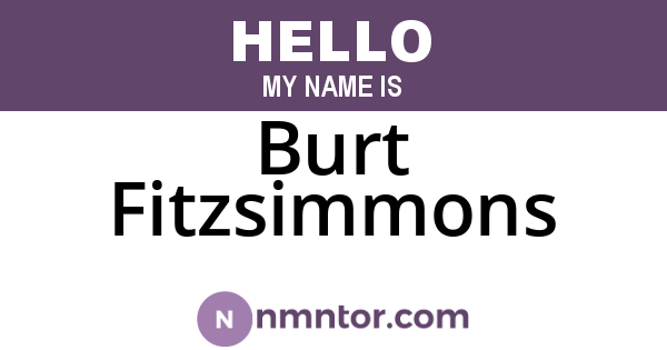 Burt Fitzsimmons