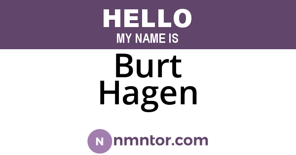 Burt Hagen