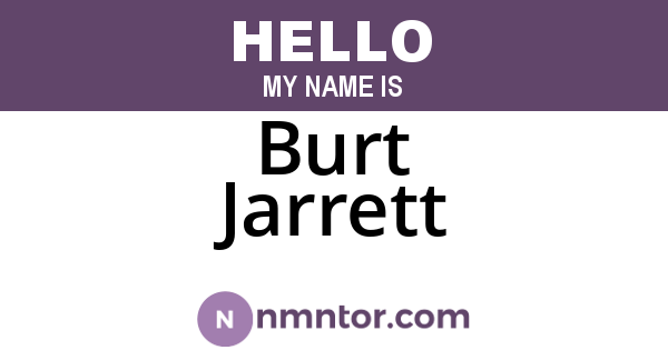 Burt Jarrett