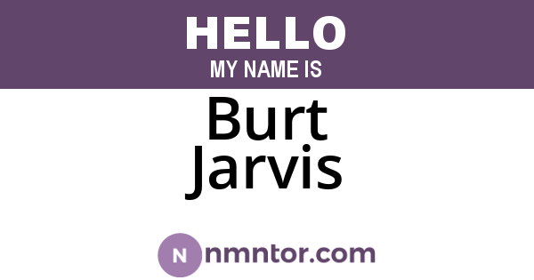 Burt Jarvis