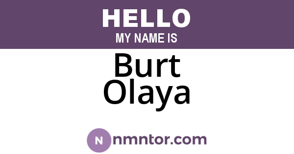 Burt Olaya
