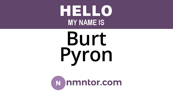Burt Pyron