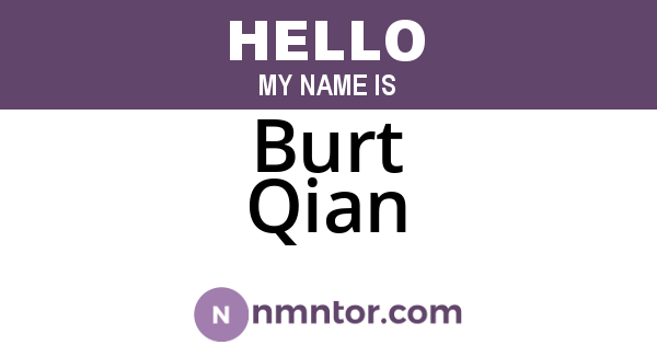 Burt Qian