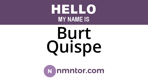 Burt Quispe