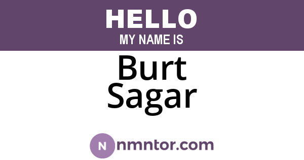 Burt Sagar
