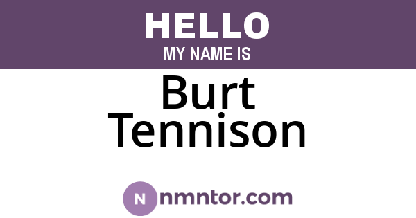 Burt Tennison