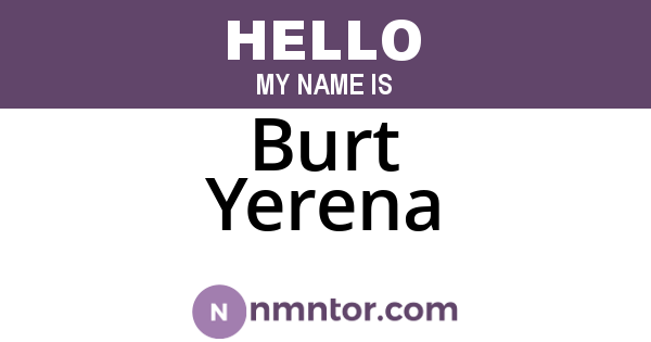 Burt Yerena