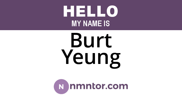 Burt Yeung