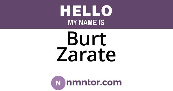 Burt Zarate