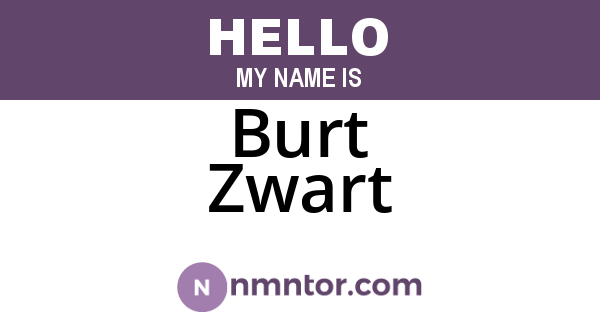 Burt Zwart