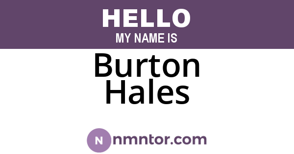 Burton Hales