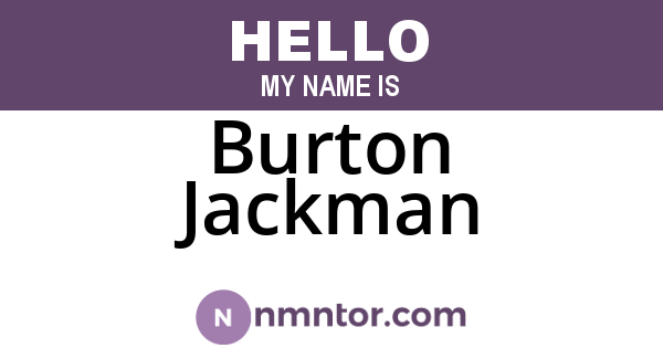 Burton Jackman