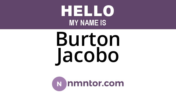 Burton Jacobo