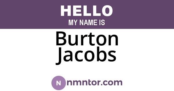 Burton Jacobs