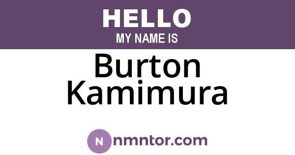 Burton Kamimura