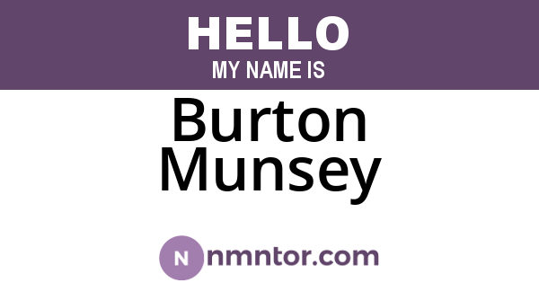 Burton Munsey
