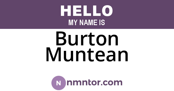 Burton Muntean