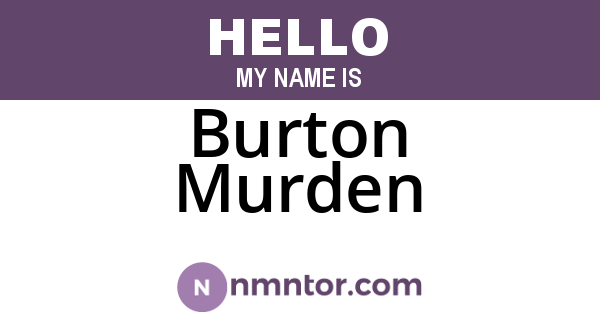 Burton Murden