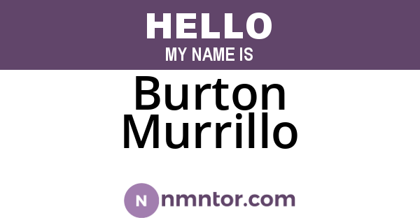 Burton Murrillo