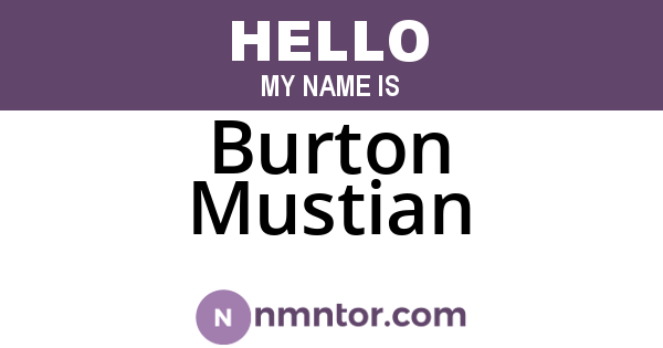 Burton Mustian