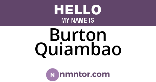 Burton Quiambao