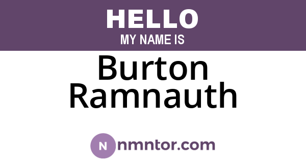 Burton Ramnauth