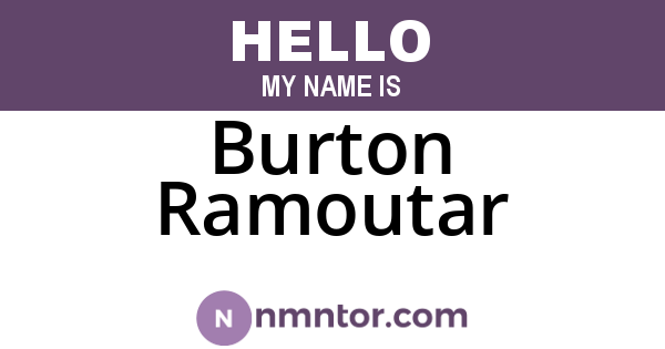 Burton Ramoutar