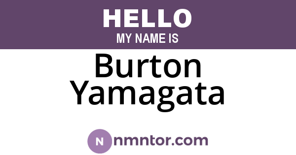 Burton Yamagata