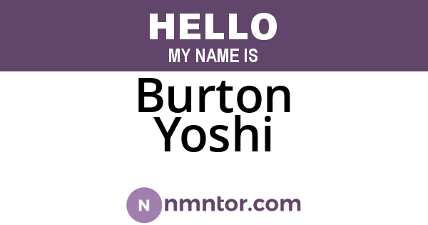 Burton Yoshi