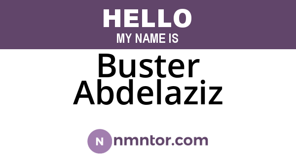 Buster Abdelaziz