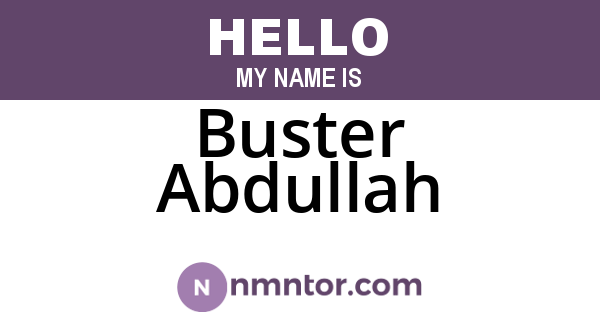Buster Abdullah