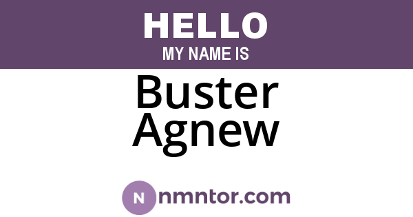 Buster Agnew