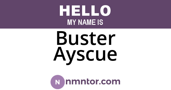 Buster Ayscue