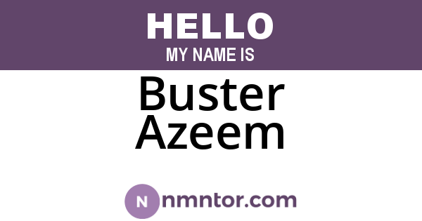 Buster Azeem
